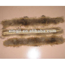 natural color 4*80cm for jacket hood raccoon fur trimming